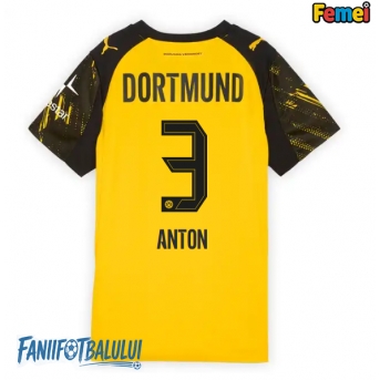 Borussia Dortmund Waldemar Anton #3 Tricou Fotbal Replică 2025-26 Femei Acasa